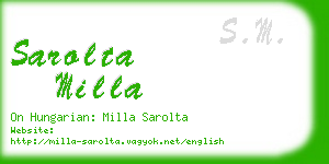 sarolta milla business card